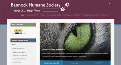 Desktop Screenshot of bannockhumanesociety.org